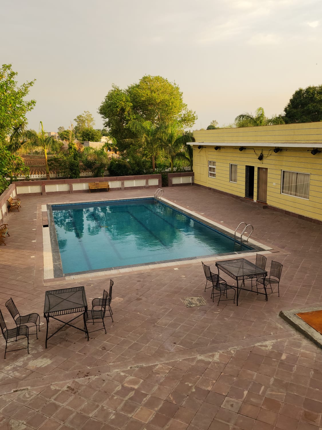 Poolside deck